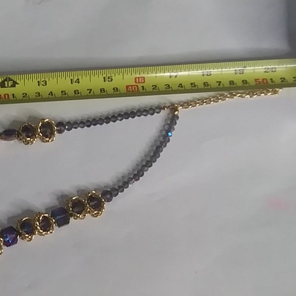 New Eye Candy Los Angeles two strands  statement necklace 14 Kt gold plated - Picture 10 of 16